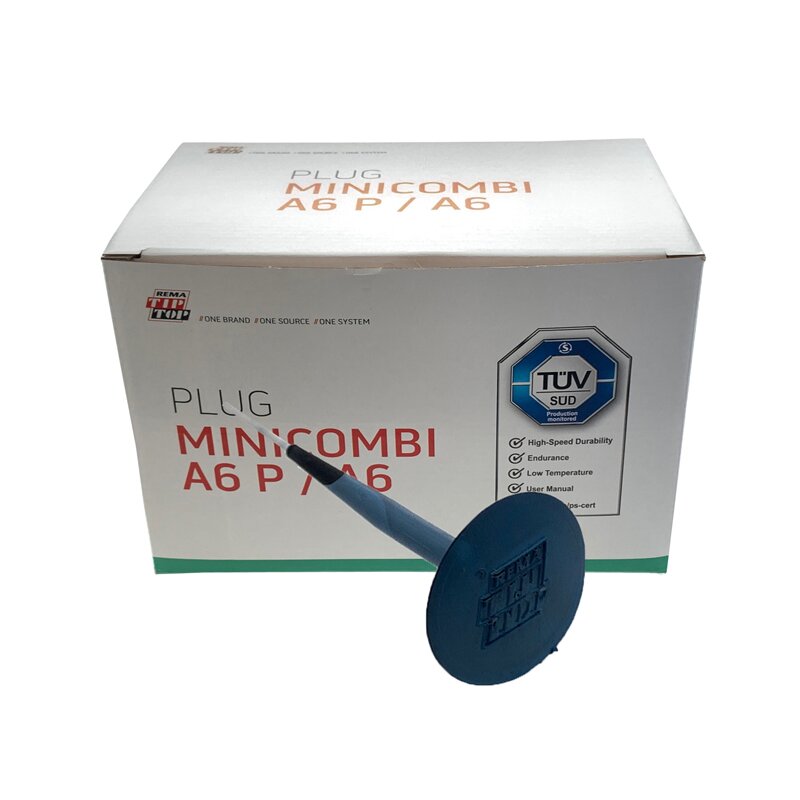 MINICOMBI A6 – Reparaturpilze Für Reifen | 40 Stück Im Set | Schaft 7 Mm, Kopf 40 Mm | Für Fahrrad, Motorrad
