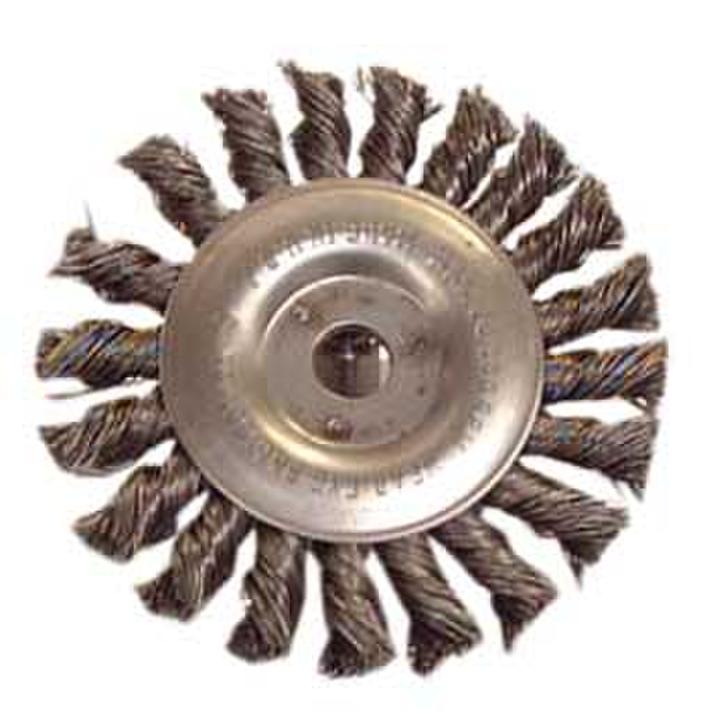 Brosse en acier avec fils torsadés diam 100mm x 9mm   Salv S1009