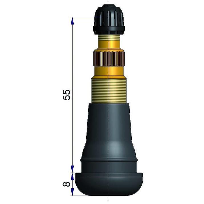 Schrader TR718 ventiel water-lucht rubber voet