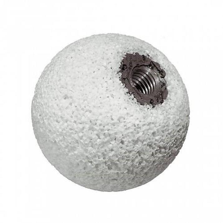 Limestone spherical with shaft  diam 60mm  M14