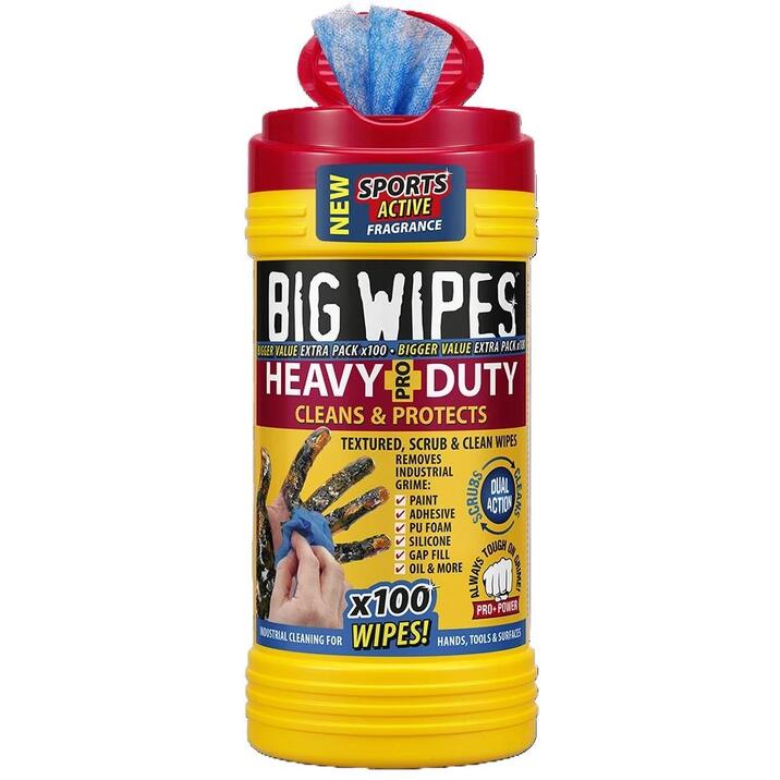 Big Wipes boite de 100 lingettes industrielles heavy duty