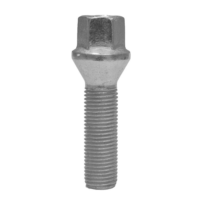 Wielbout 14x1,5   L=28mm  19mm  Conisch  Zilver 